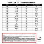 Zapatillas-Topper-Raven-Kids-GUIA-DE-TALLES