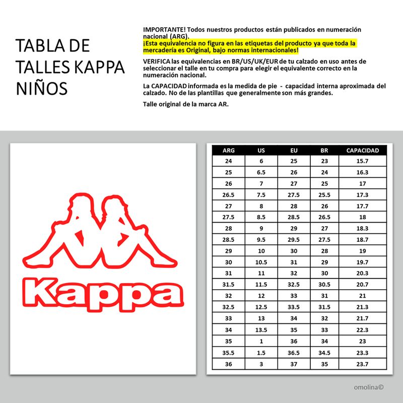 Botines-Con-Tapones-Kappa-Invictus-Fg-K-GUIA-DE-TALLES