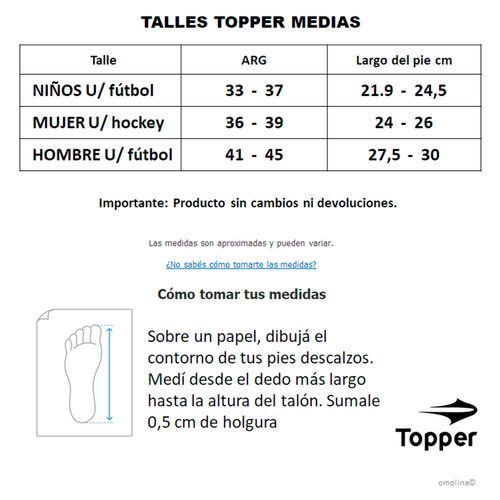 Medias Topper Clasica Kids Niño