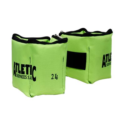 Pesas Tobilleras-Muñequeras Atletic Lisa Par Con Cierre Y Velcro 2 Kg