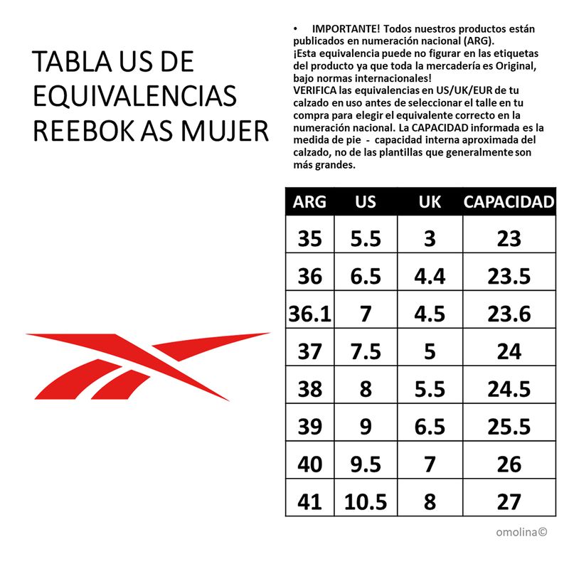 Zapatillas-Reebok--Glide-GUIA-DE-TALLES