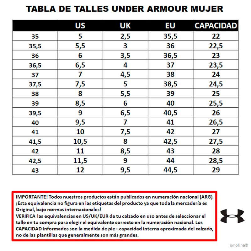 Zapatillas-Under-Armour-Ua-W-Charged-Levity-GUIA-DE-TALLES