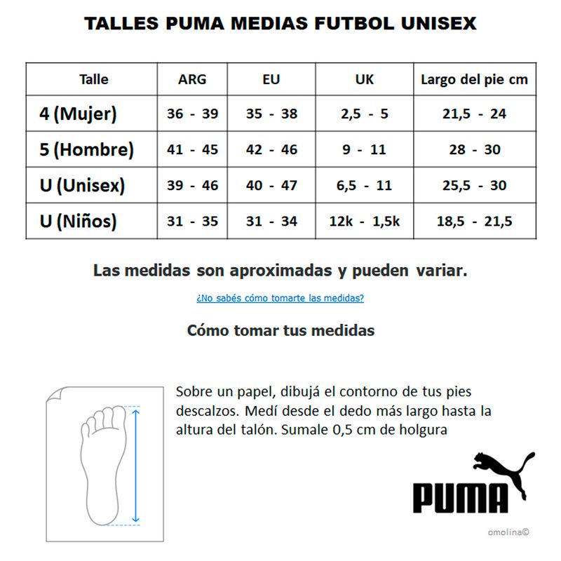 Medias-Puma-Puma-Traction-Guia-de-Talles