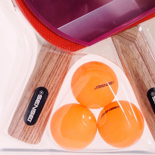 Set De Ping Pong Sensei 2 Paletas 3 Pelotas Unisex