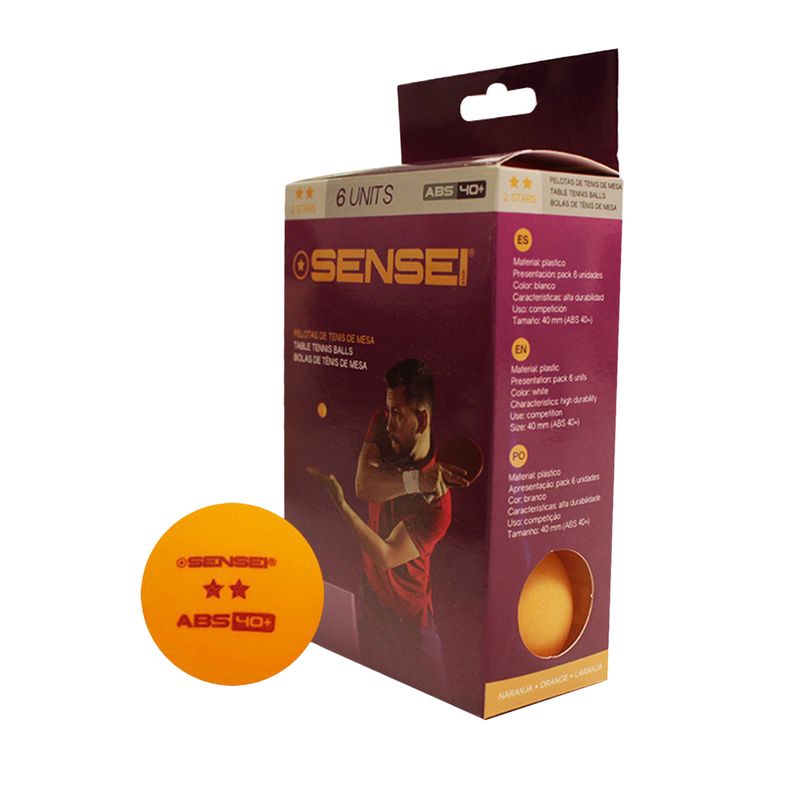 Pelota Sensei Ping Pong  2 Star X 6 Unisex Frente Full