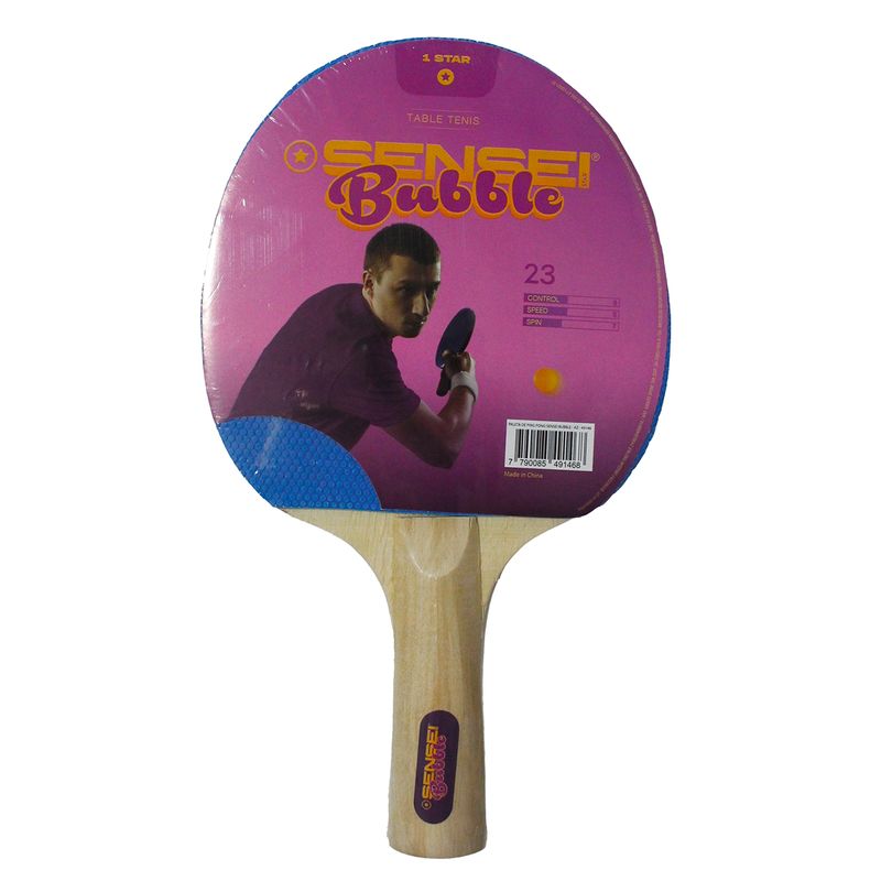 Paleta Sensei Ping Pong Bubble 1 Star Niño Frente Full