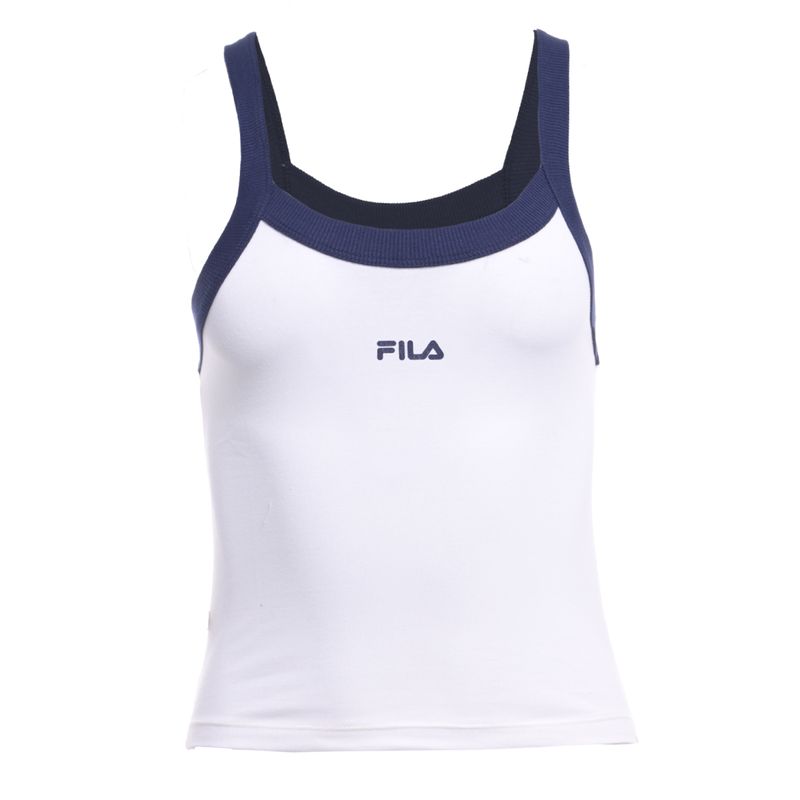 Musculosa Fila Ribbed Letter Mujer Frente