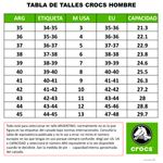 Sandalias Crocs Crocband Unisex GUIA DE TALLES