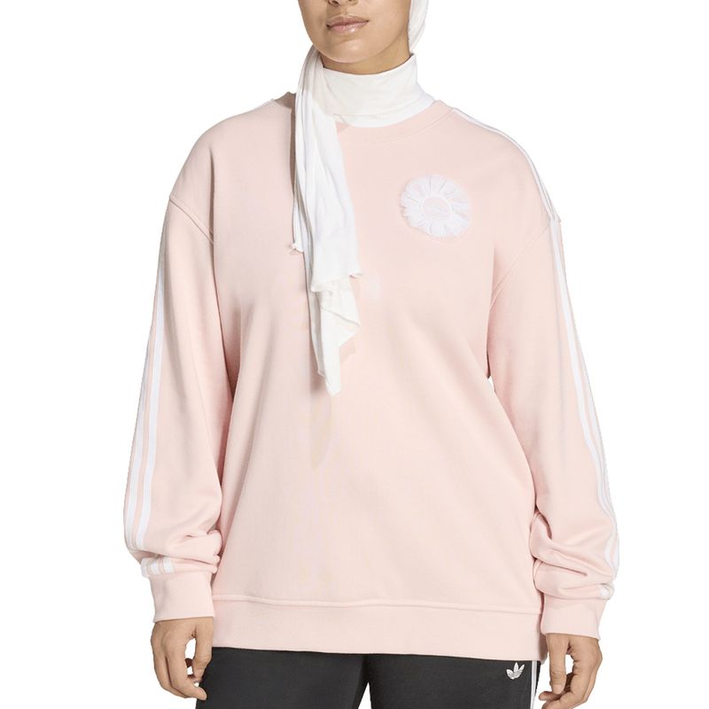 Buzo adidas Originals Lace Branding Mujer Frente