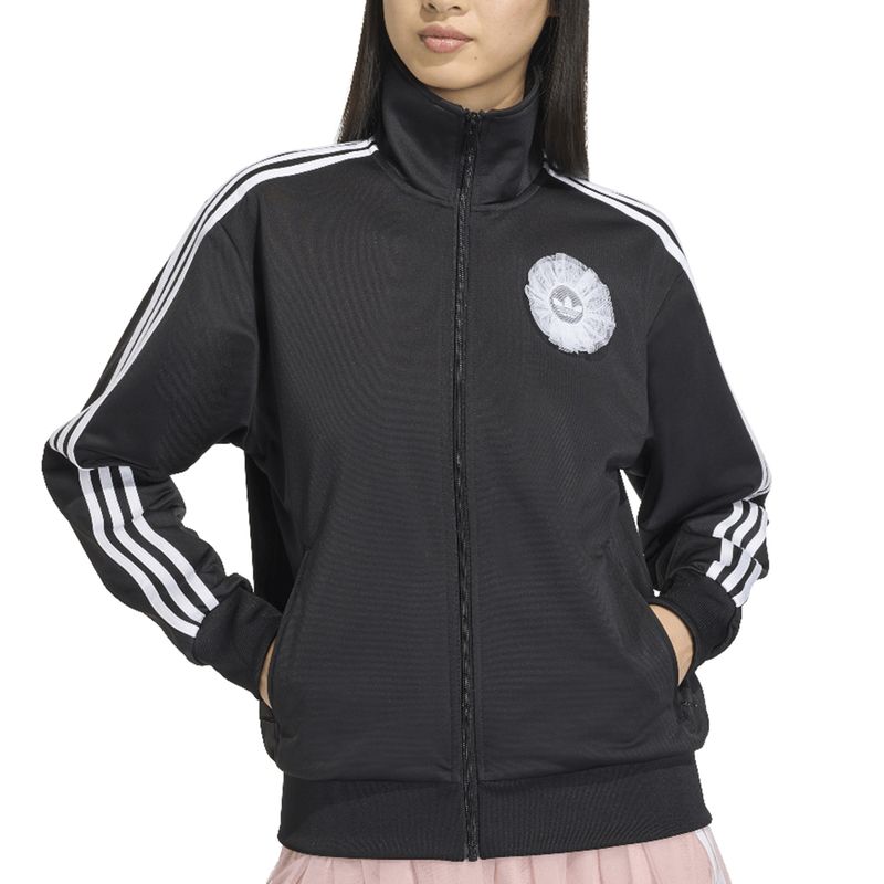 Campera adidas Originals Firebird Lace Branding Mujer Detalles 1