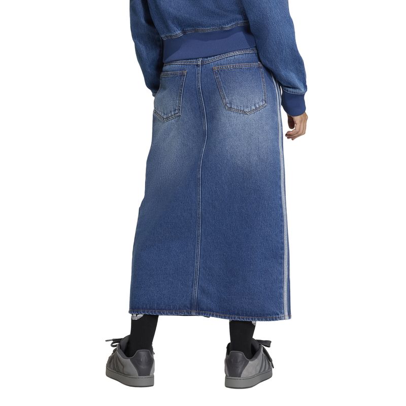 Pollera adidas Originals Denim Mujer Espalda