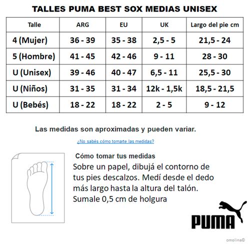 MEDIAS PUMA BABY DONT GIVE UP PX2