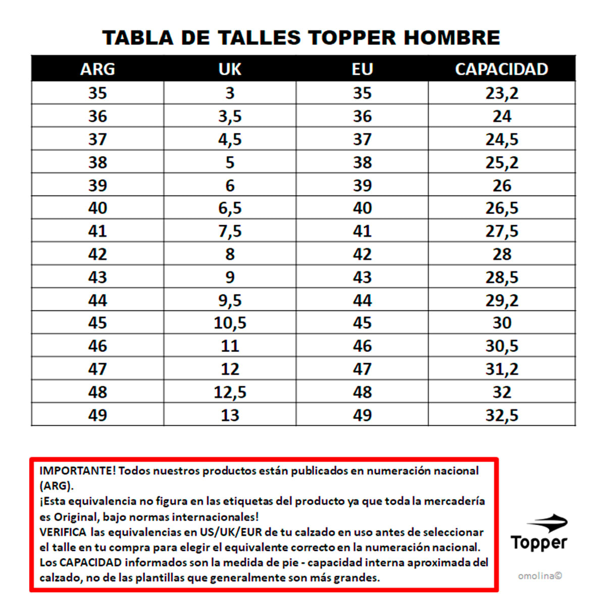 Zapatillas-Topper-Nova-Low---GUIA-DE-TALLES