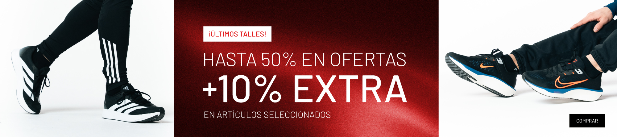 Oferta de 10% OFF Extra en Zapatillas ¡Últimas unidades!