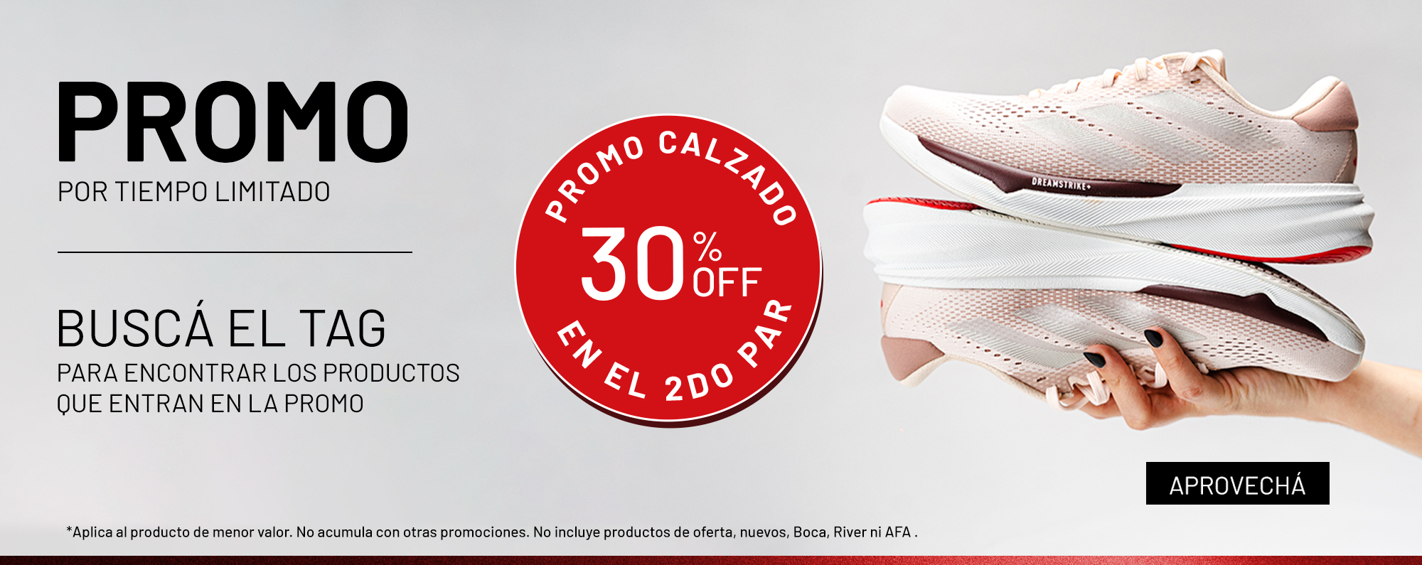 Llevá 2 calzados y obtené 30% OFF en el segundo en Sportline